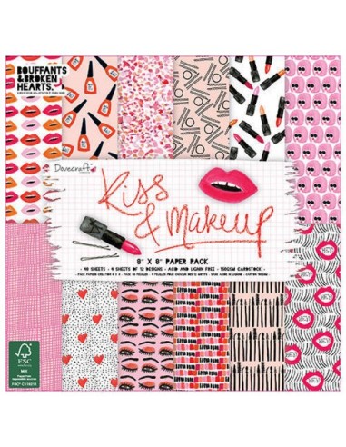 Dovecraft Kiss and Makeup 8x8 Paper Pack