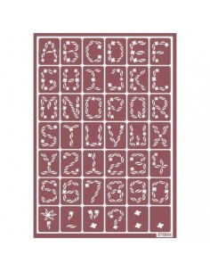 Plantilla stencil para ácido abecedario y números 3
